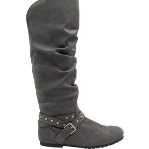 Rampage Faux Suede Wide Calf Boots